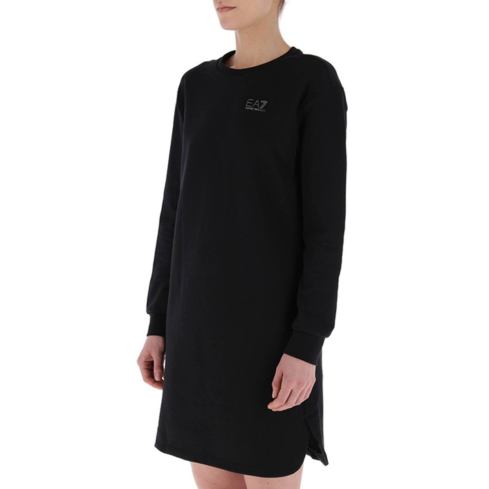 EA7 ROUND NECK LONG-SLEEVED DRESS 
