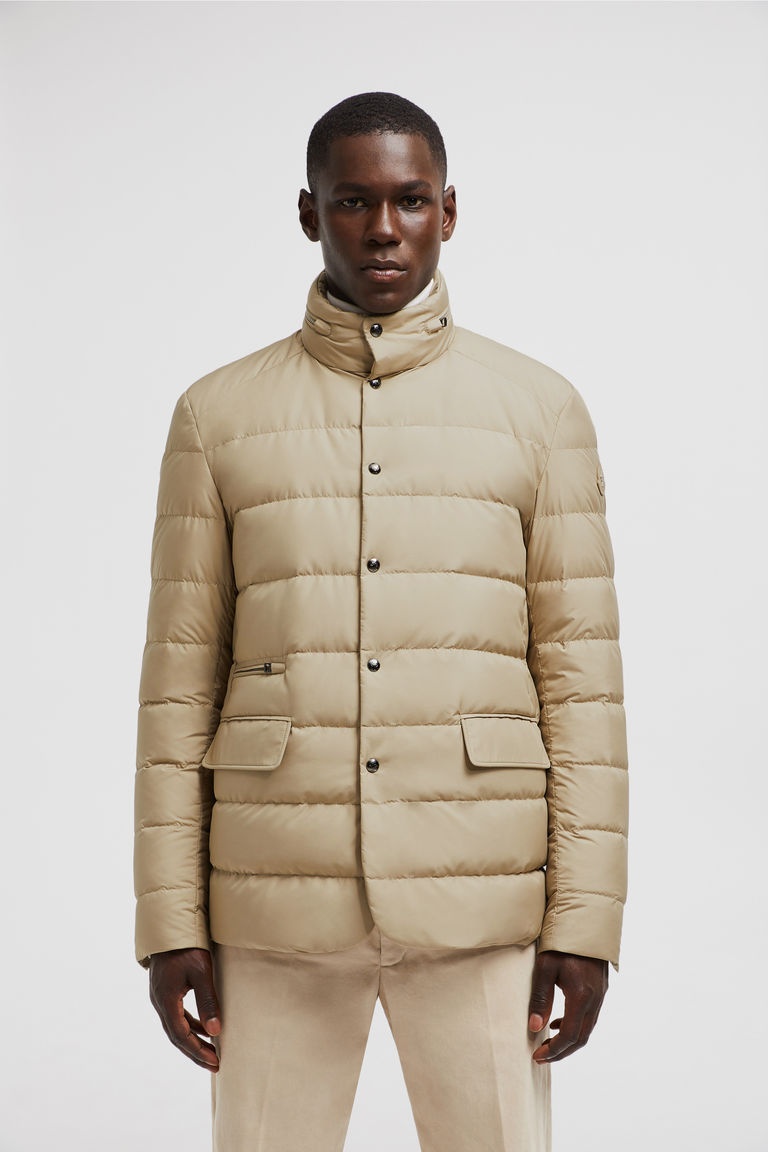 Moncler Malinvern Down Jacket Beige In Nude
