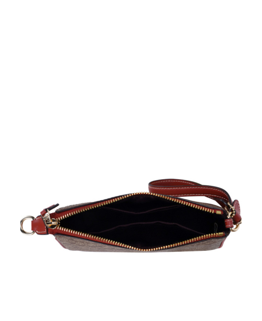 Coach Logo Hand-held Bag In Brown