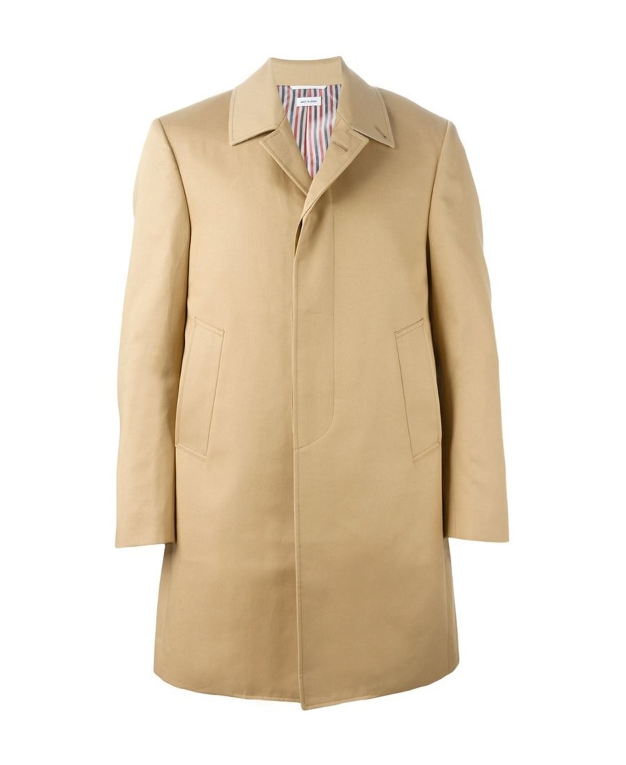 Thom Browne Cotton Coat In Brown