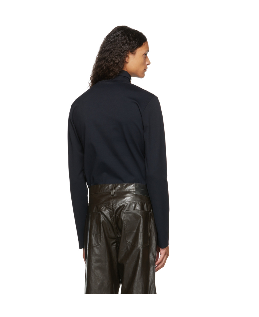 We11 Done Black High-necked Pullover In Black