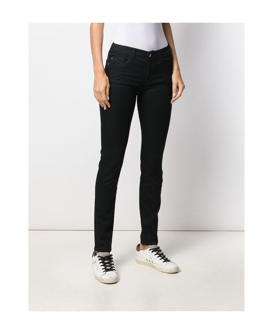 EMPORIO ARMANI LOGO PATCH LOW-RISE SKINNY JEANS
