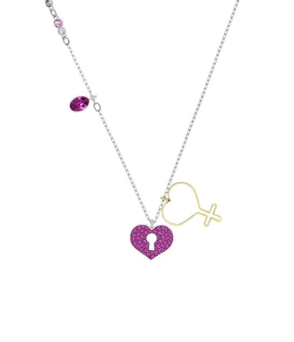 Swarovski Mine Heart Necklace In White