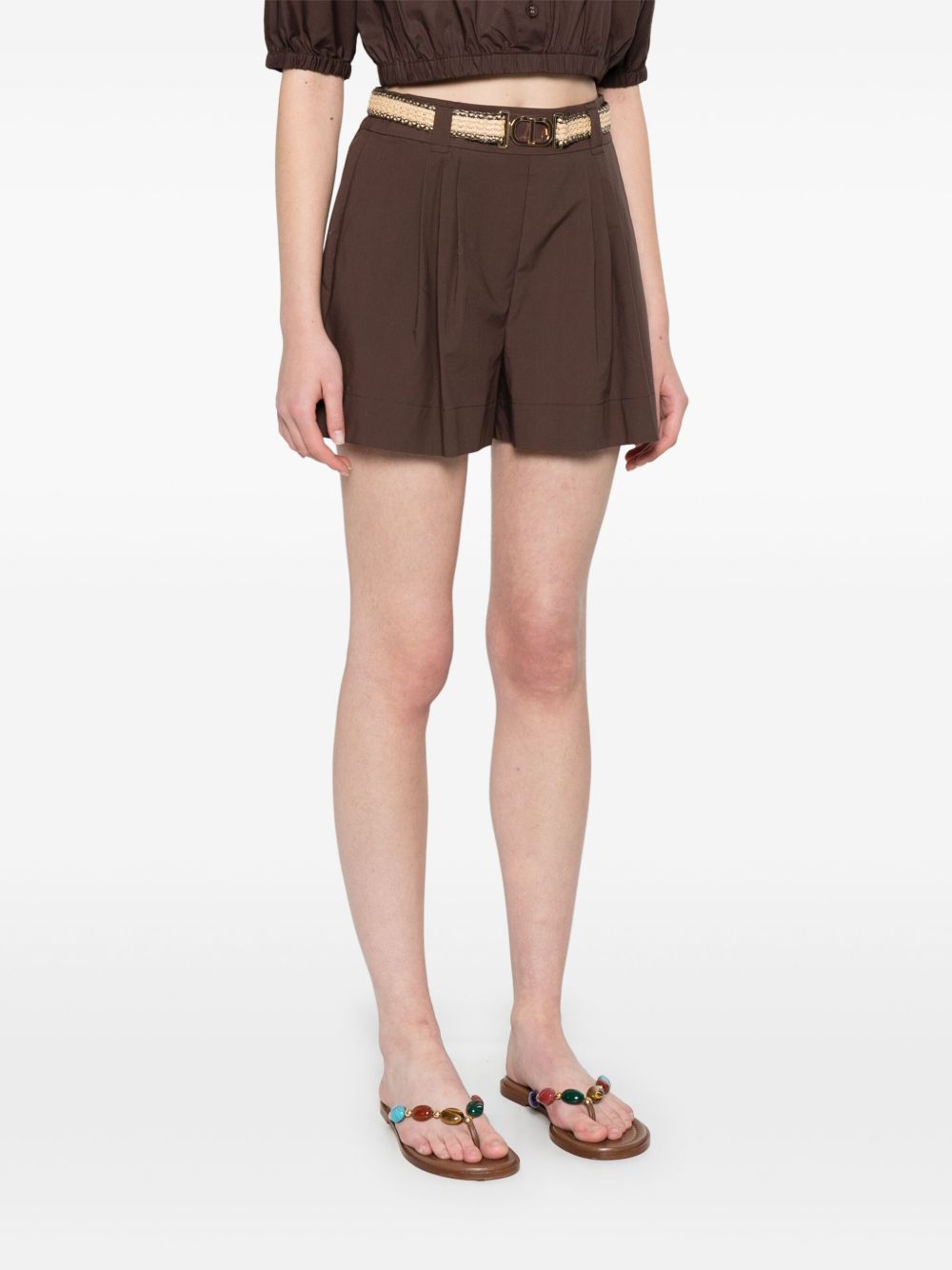 Shop Twinset Poplin Shorts