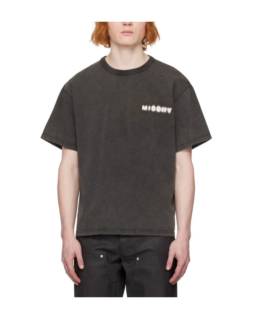 Misbhv Cotton T-shirt In Black With Logo In Black