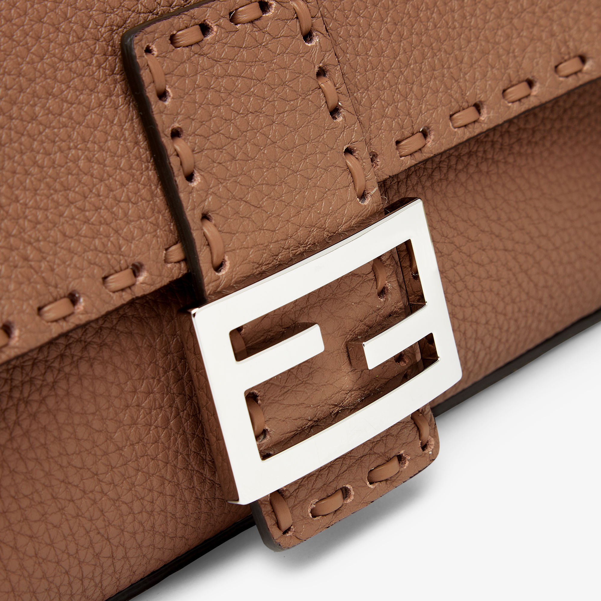 Fendi Brown Selleria Bag With 612 Hand-sewn Topstitches In Brown