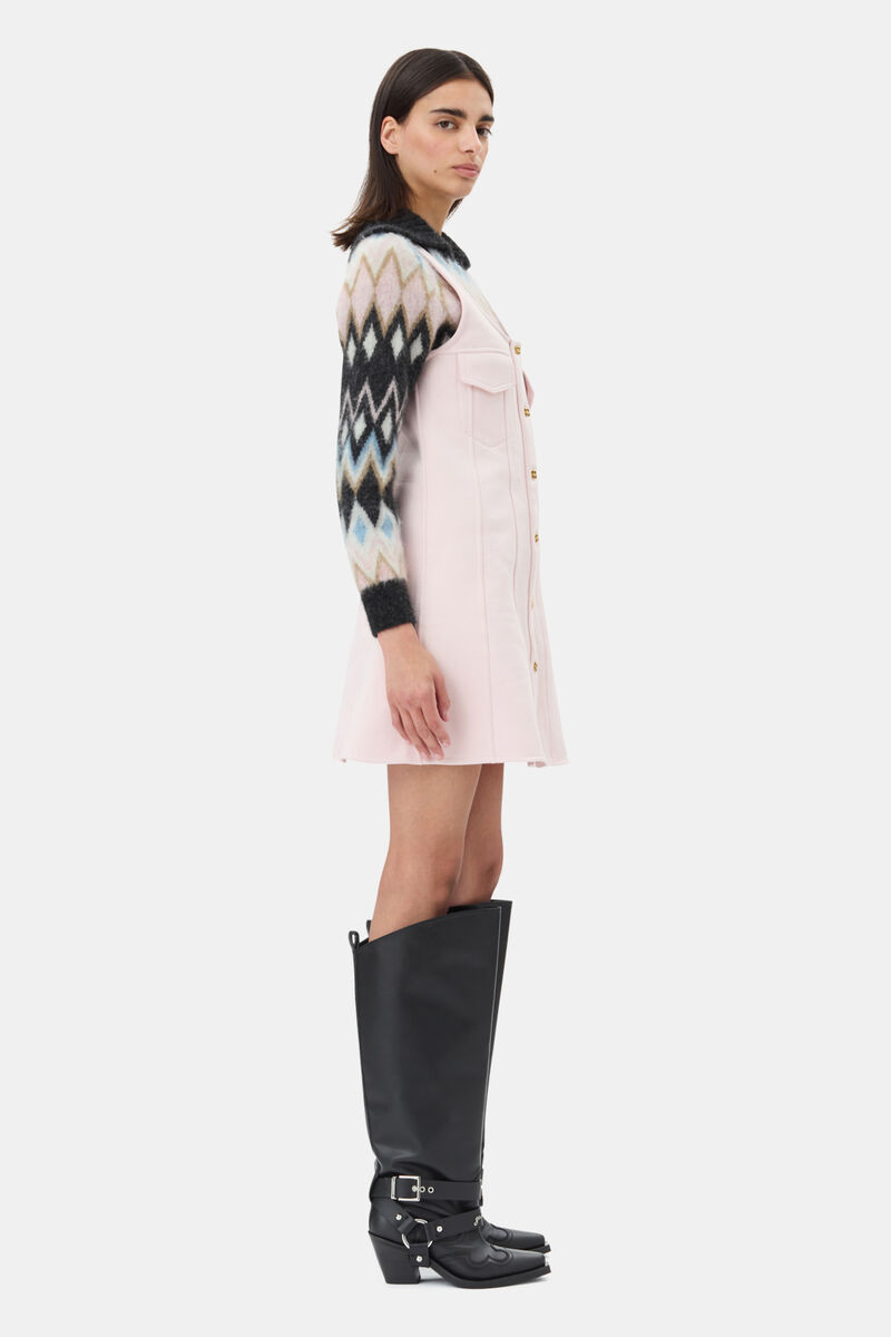 Ganni Sleeveless Dress In Pink