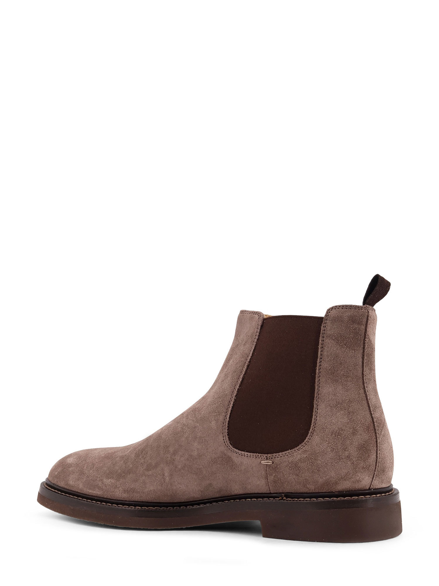 Brunello Cucinelli Suede Chelsea Boots In Brown