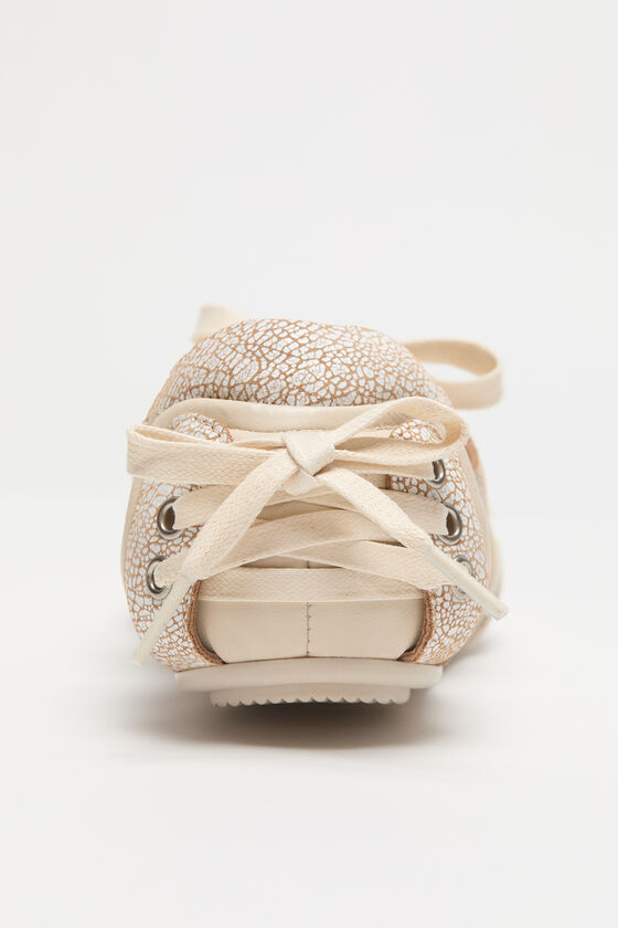 Acne Studios Ballerina Lace-up Sneaker With Premium Leather Uppers In Nude