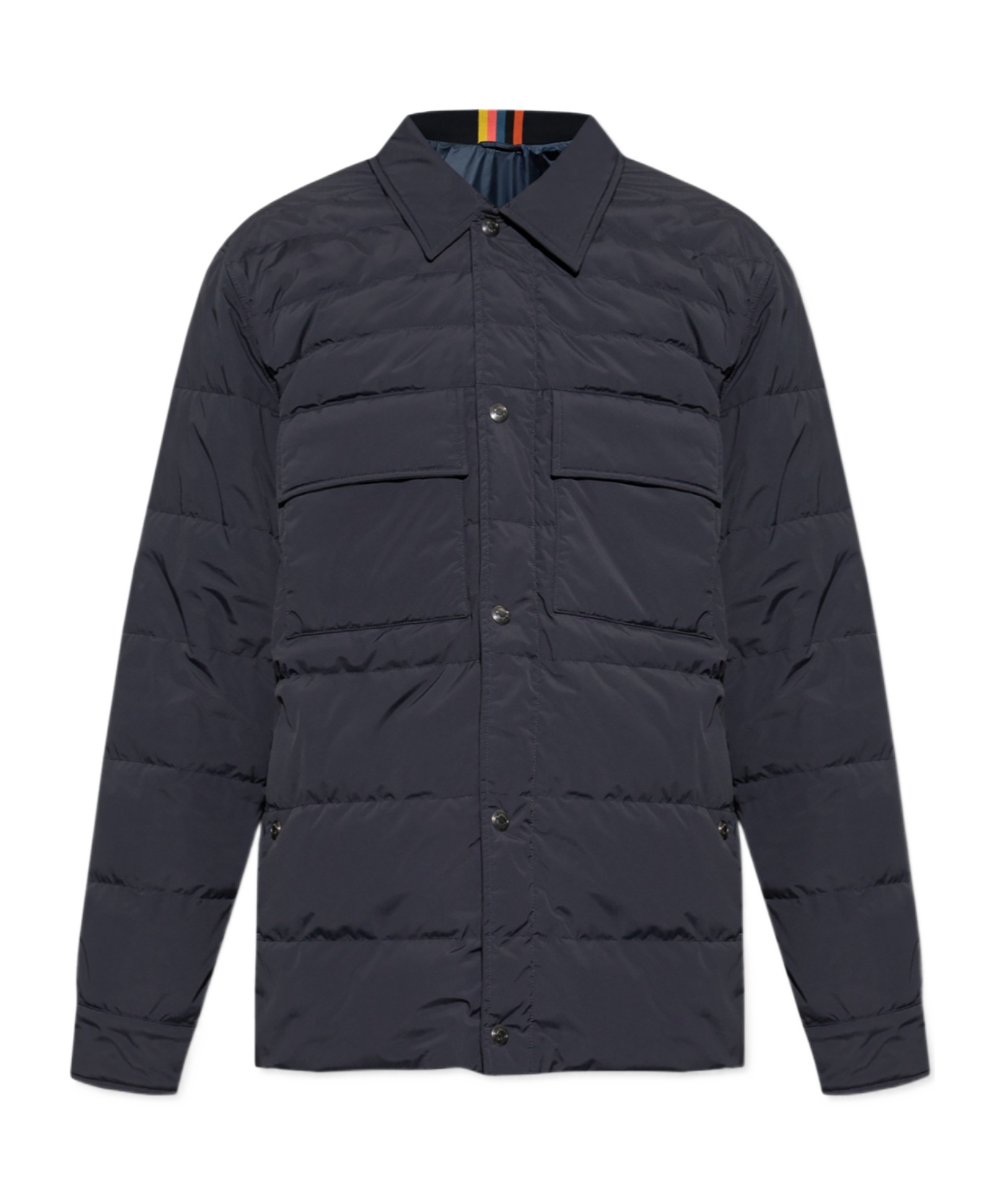 Paul Smith Buttoned Quilted Jacket In Blue