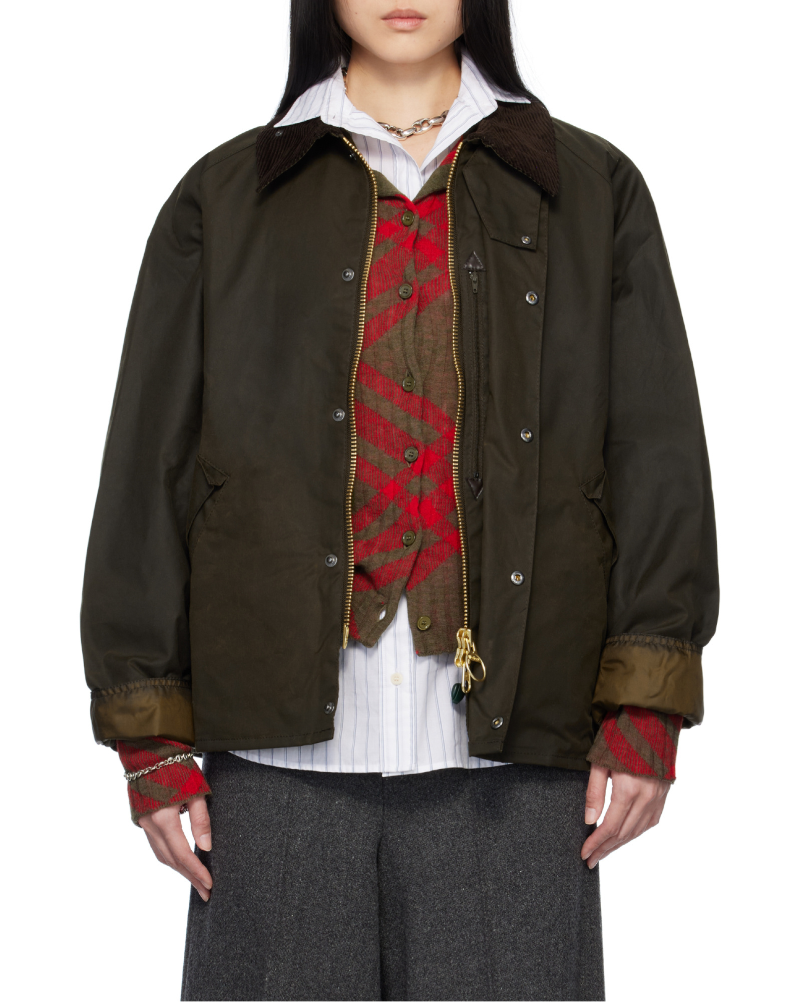 Barbour Os Transport Jacket In Green