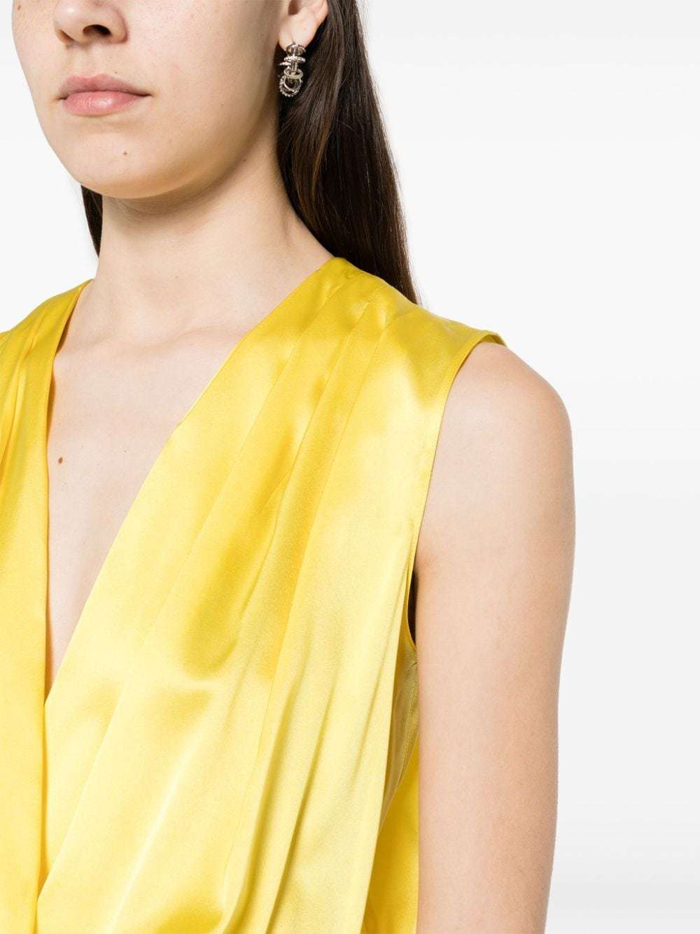 Pinko Sleeveless Jumpsuit In Yellow