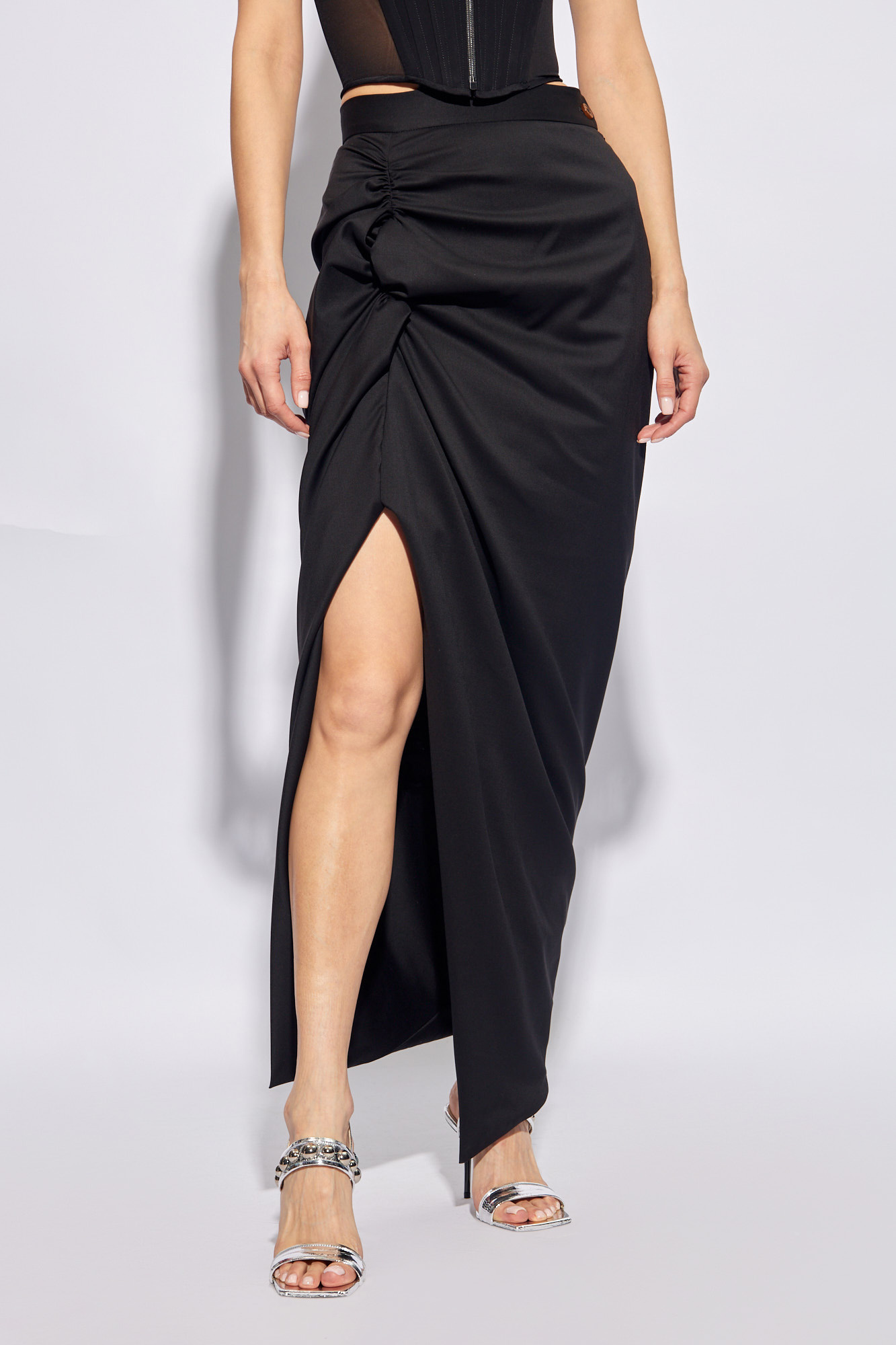 Shop Vivienne Westwood Draped-detail Skirt In Black