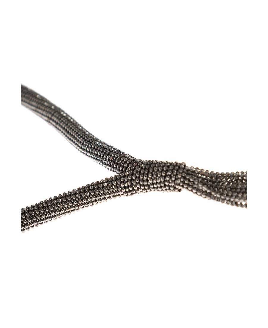 Brunello Cucinelli Monile Necklace In Gray