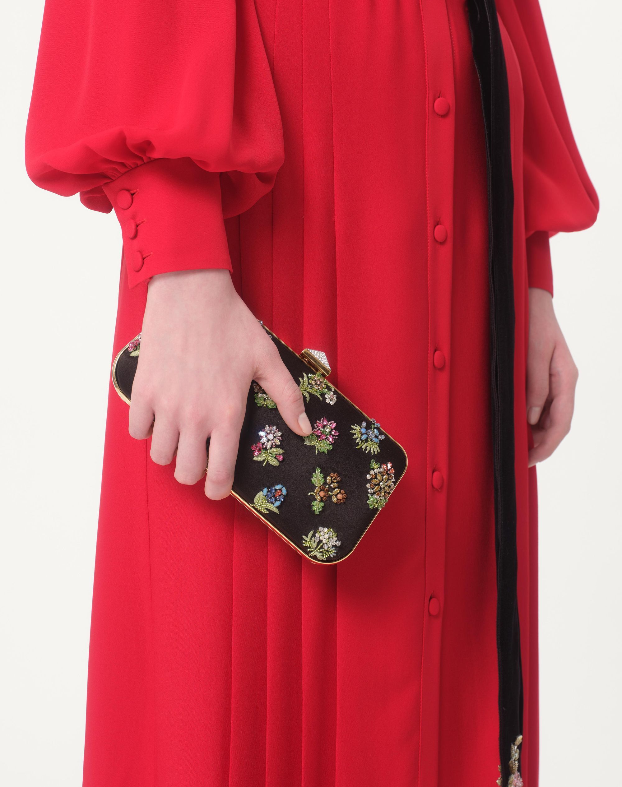Valentino Silk Georgette Gown In Red