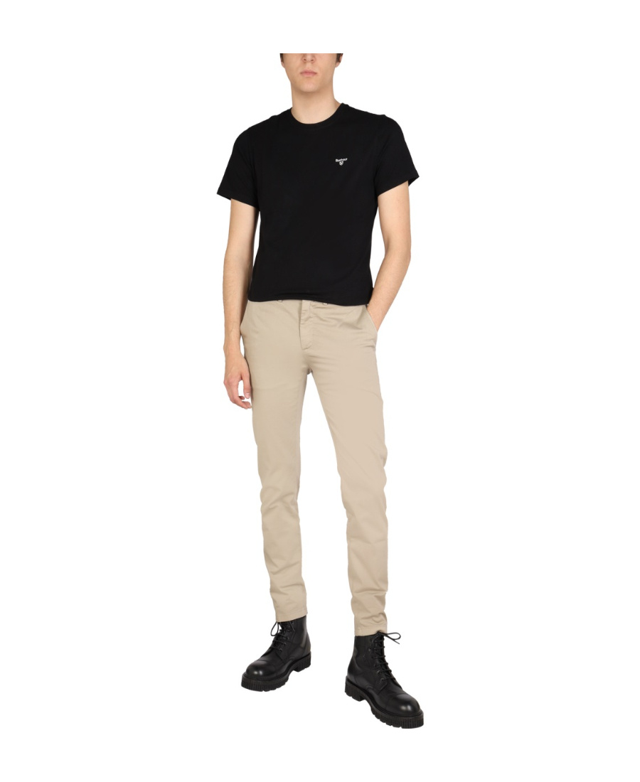 BARBOUR LOGO-EMBROIDERED COTTON T-SHIRT