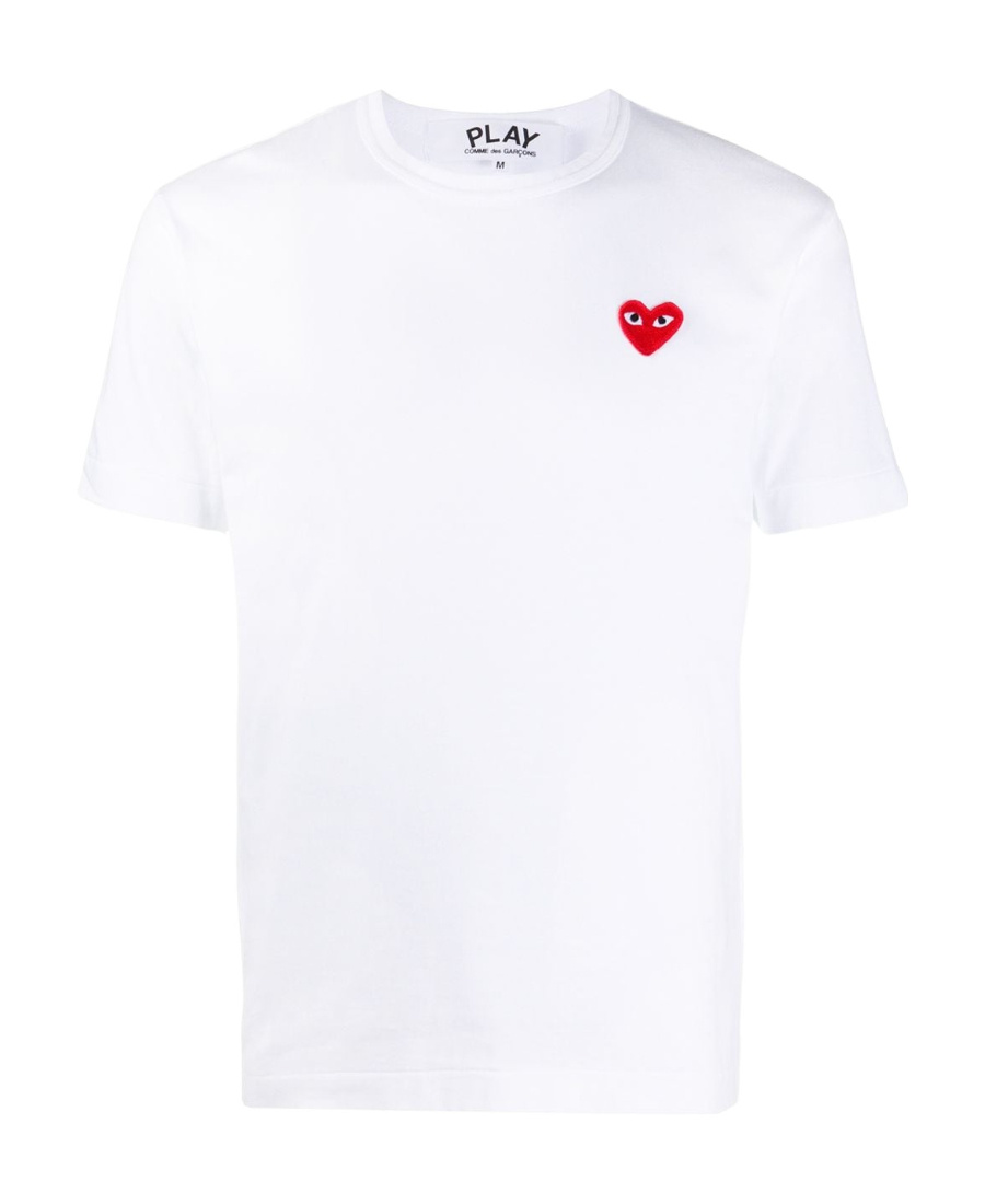 Comme Des Garçons Play Comme Des Garcons Play Men The Artist Invader Pixelated Red Heart T-shirt In White