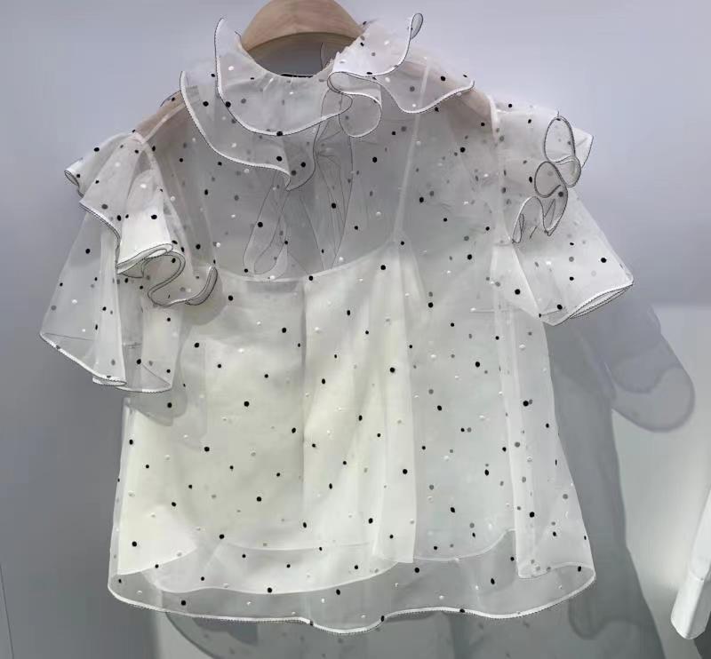 Dior Lotus Leaf Edge Design Blouse In Gray