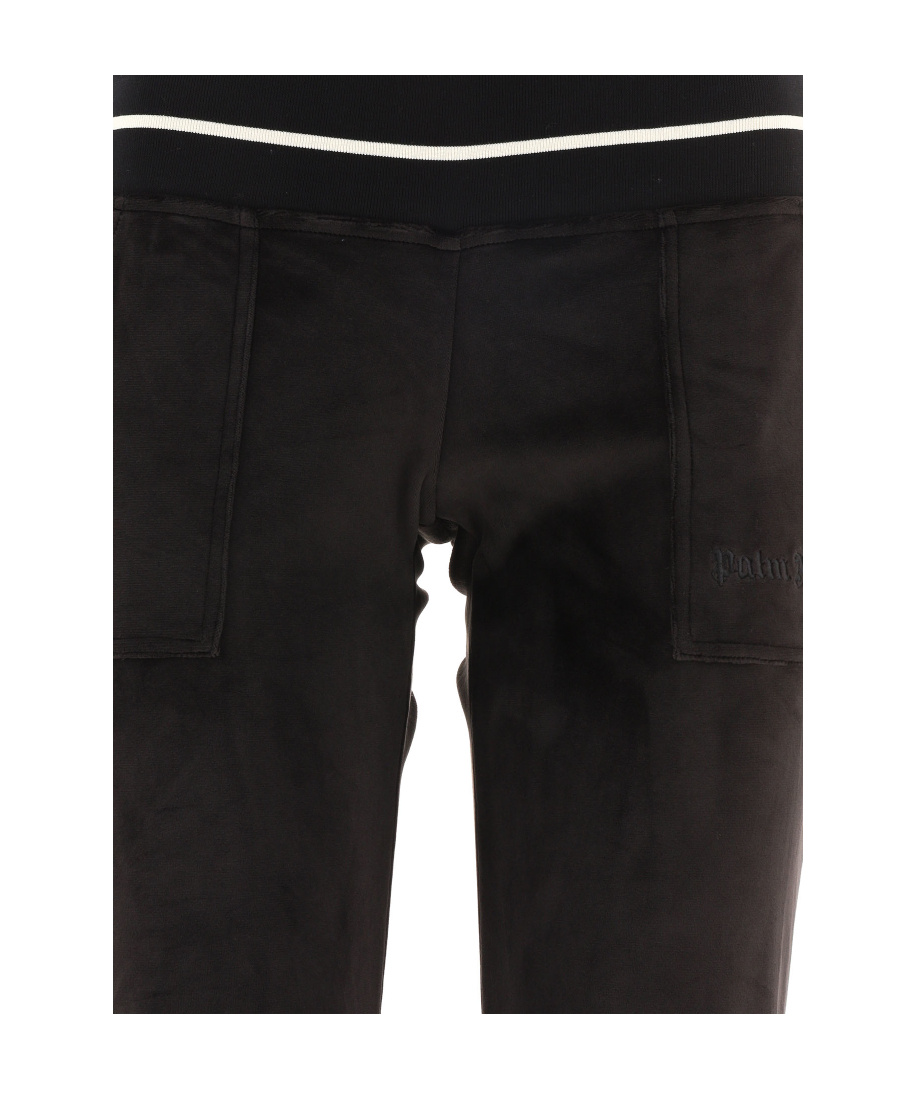 Shop Palm Angels Stripe-detail Flared Trousers In Black