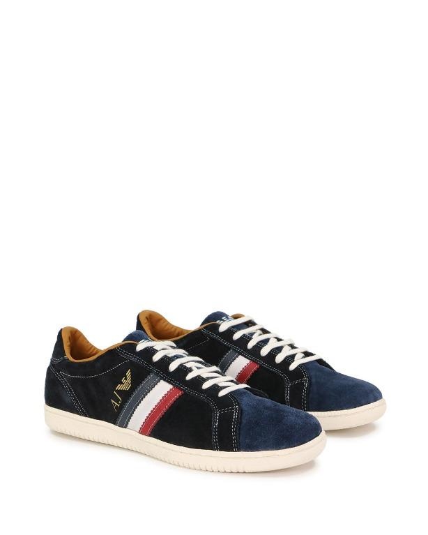 ARMANI JEANS LOGO DETAILS CASUAL SPORTS SHOES