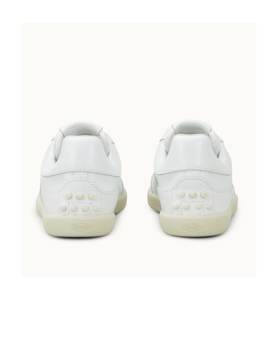 Tod's Leather Sneaker Tabs With In White