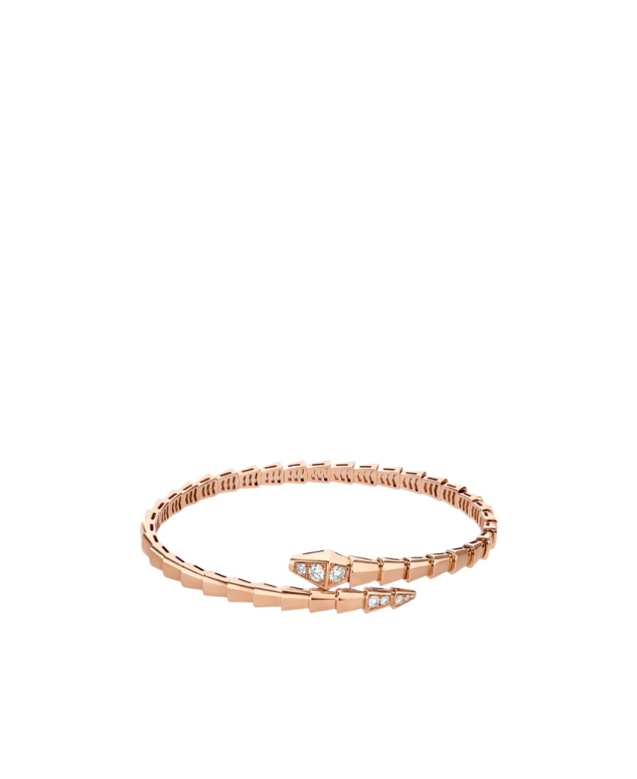 Bvlgari Serpenti Viper Bracelet In Rose Gold In Yellow