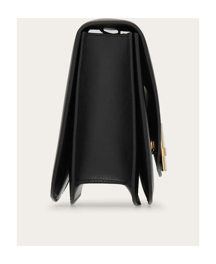 FERRAGAMO ASYMMETRICAL FRONT FLAP SHOULDER BAG