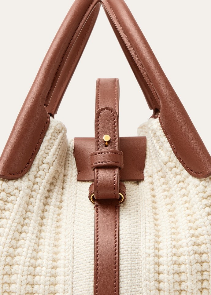 Loro Piana Small Bale Bag In White