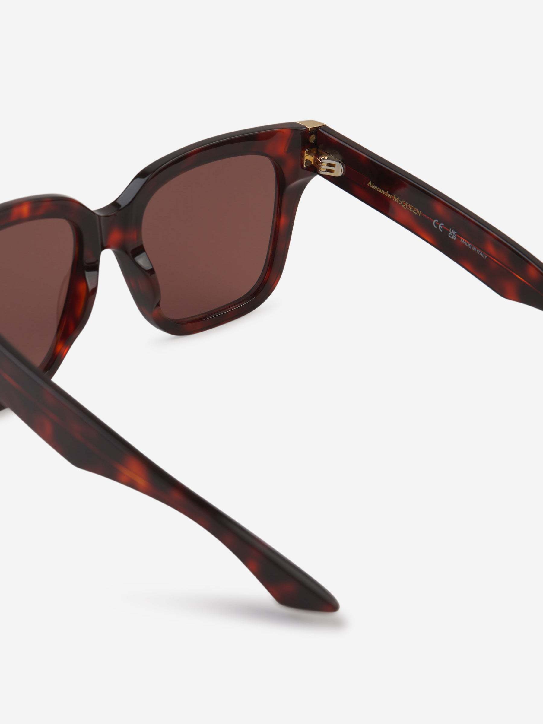 Alexander Mcqueen Eyewear Square Frame Sunglasses In Brown