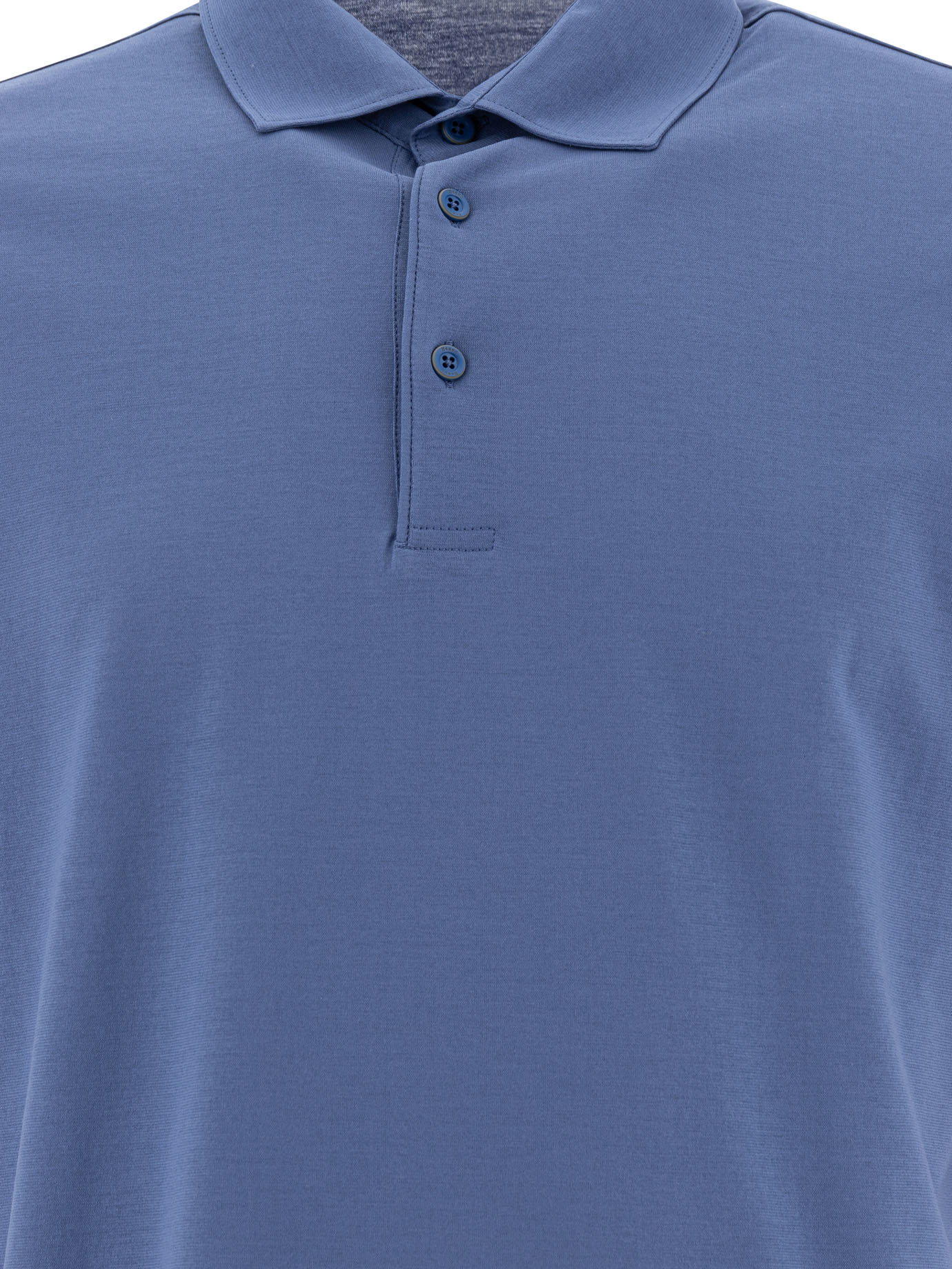 Herno Polo Shirts With Collared Short Sleeves In Blue