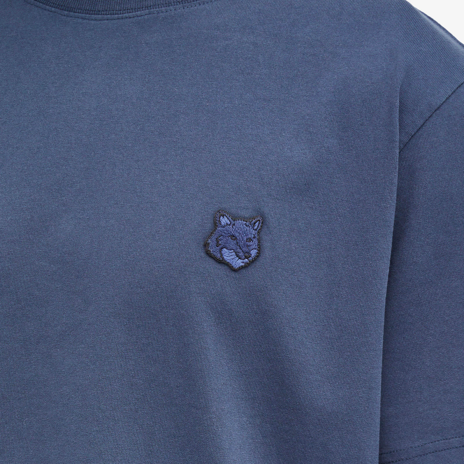 Maison Kitsuné Bold Fox Head Cotton T-shirt In Blue