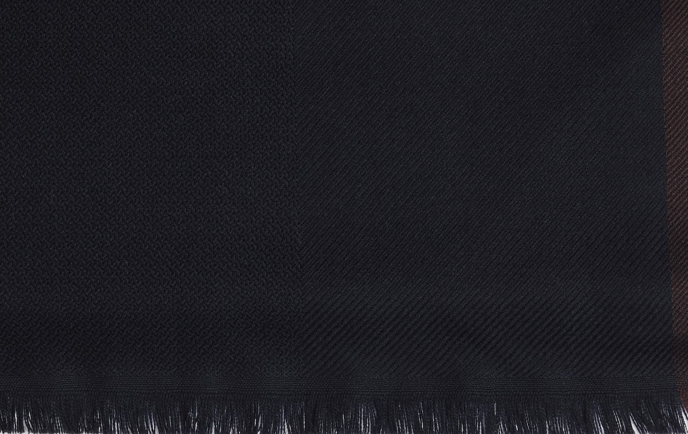 Fay Fringed Scarf In Black