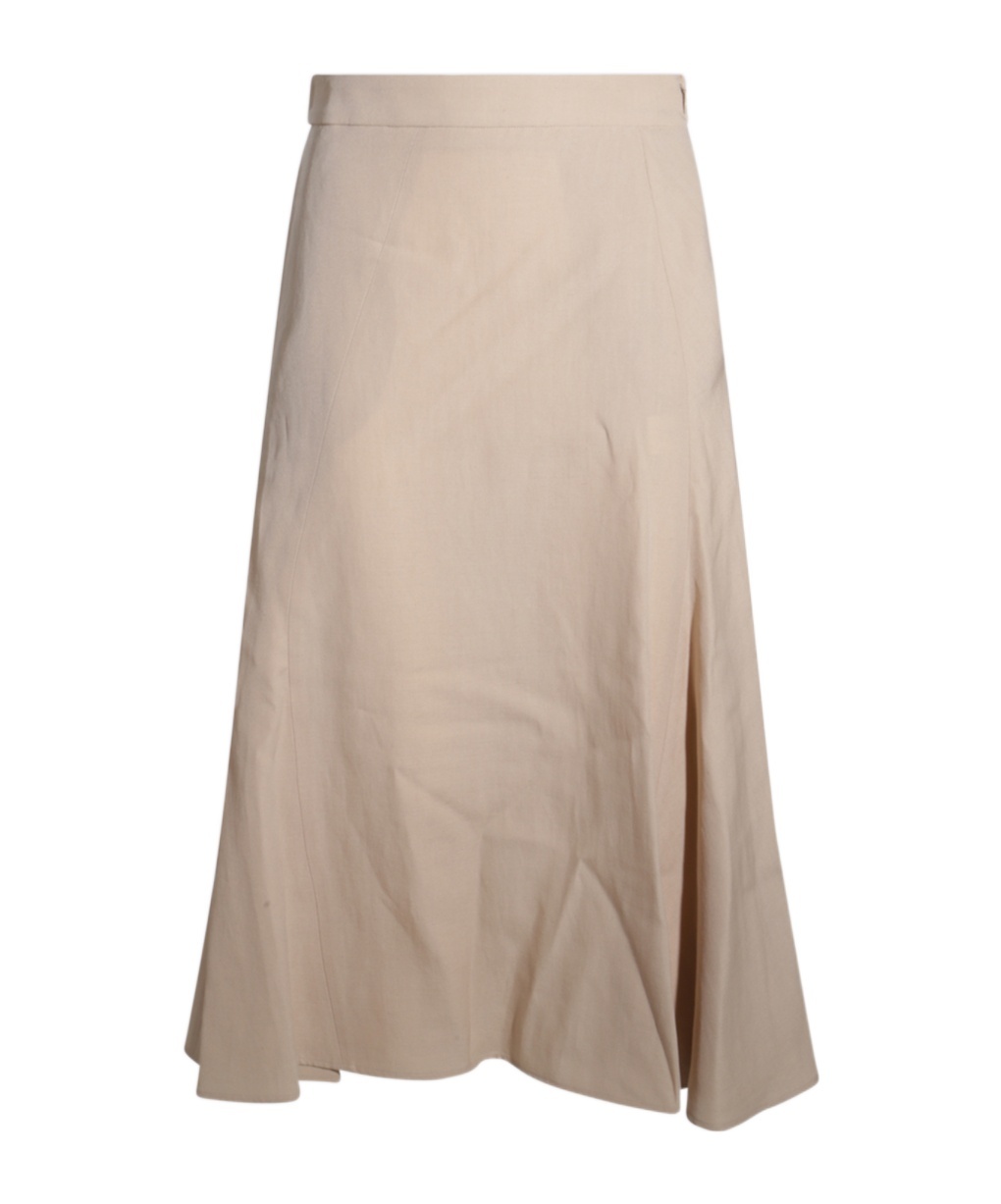 Shop Fabiana Filippi A-line Midi Skirt In Nude