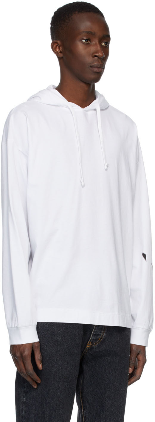 Alyx Abstract Printed Hooded Hooded Hoodie In White