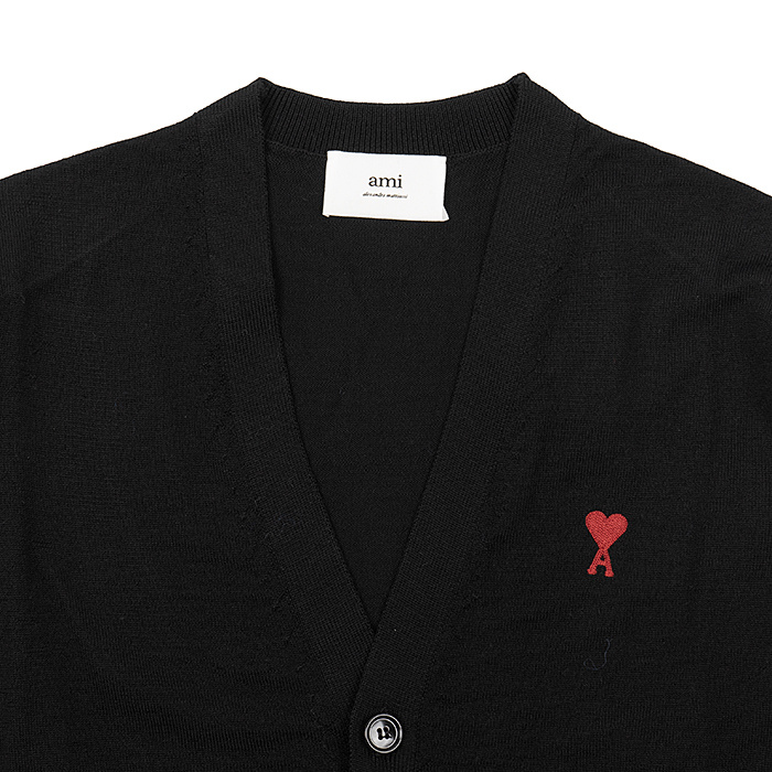 Ami Alexandre Mattiussi Ami Paris Ami Paris De Coeur Cardigan In Black