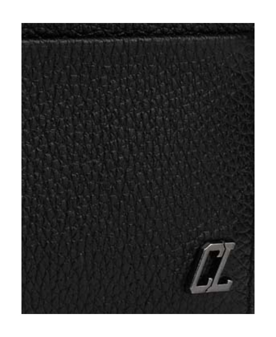 Christian Louboutin Logo Plaque Card Case In Black