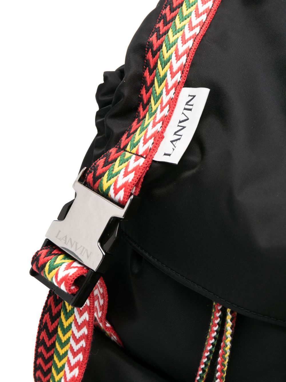 Lanvin Black And Multicolour Nylon Bags In Black