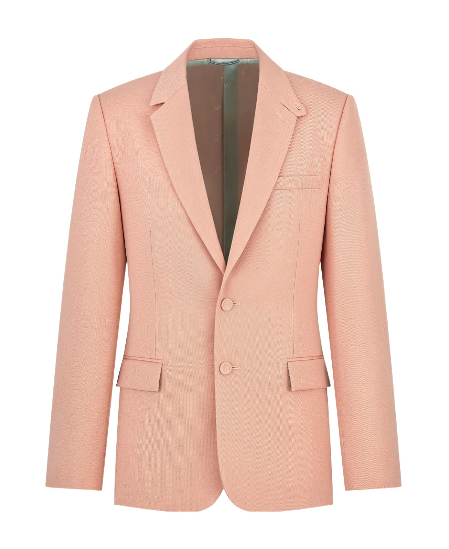 Dior Single-breasted Suit Jacket In Nude