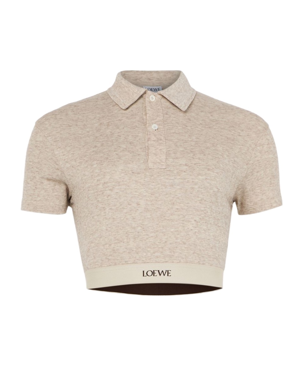Shop Loewe Short-sleeved Polo Shirt In Light Brown