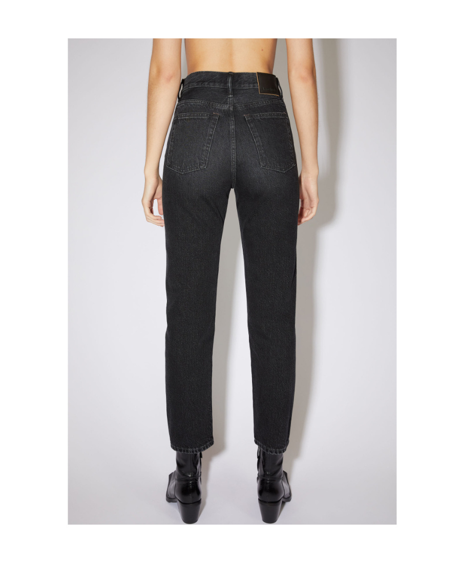 Acne Studios Mece Straight-leg Cropped Jeans In Black