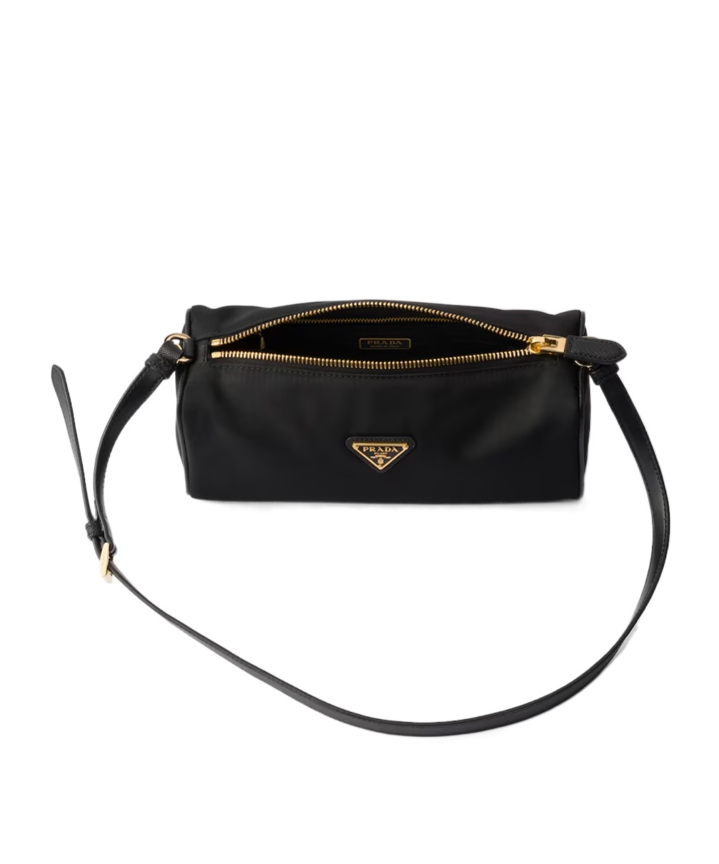 Prada Bowling Shouder Bag In Black