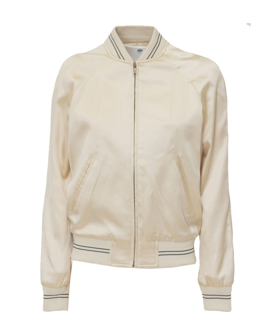 Celine Nylon Baseball Casual Jacket In Nude