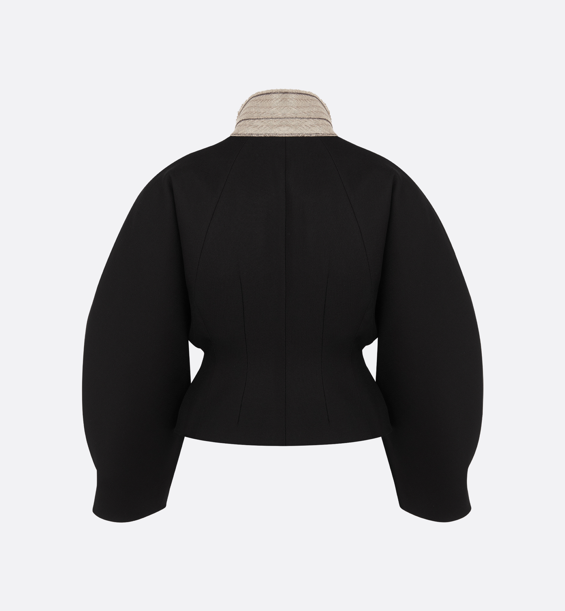 Dior Fitted Jacket With Puffed Sleeves In Black