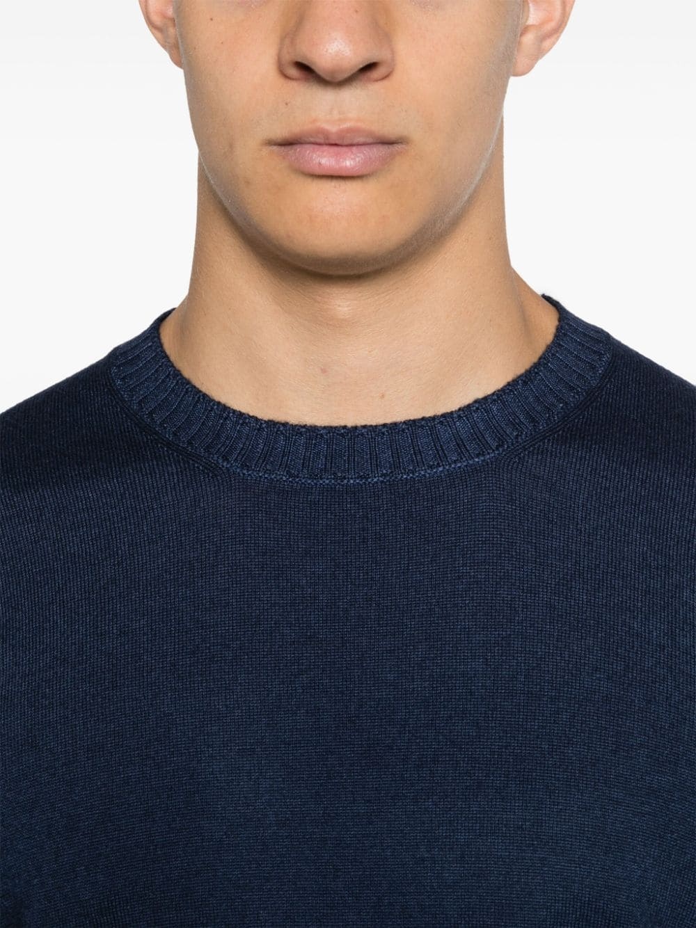Fay Logo-embroidered Sweater In Black