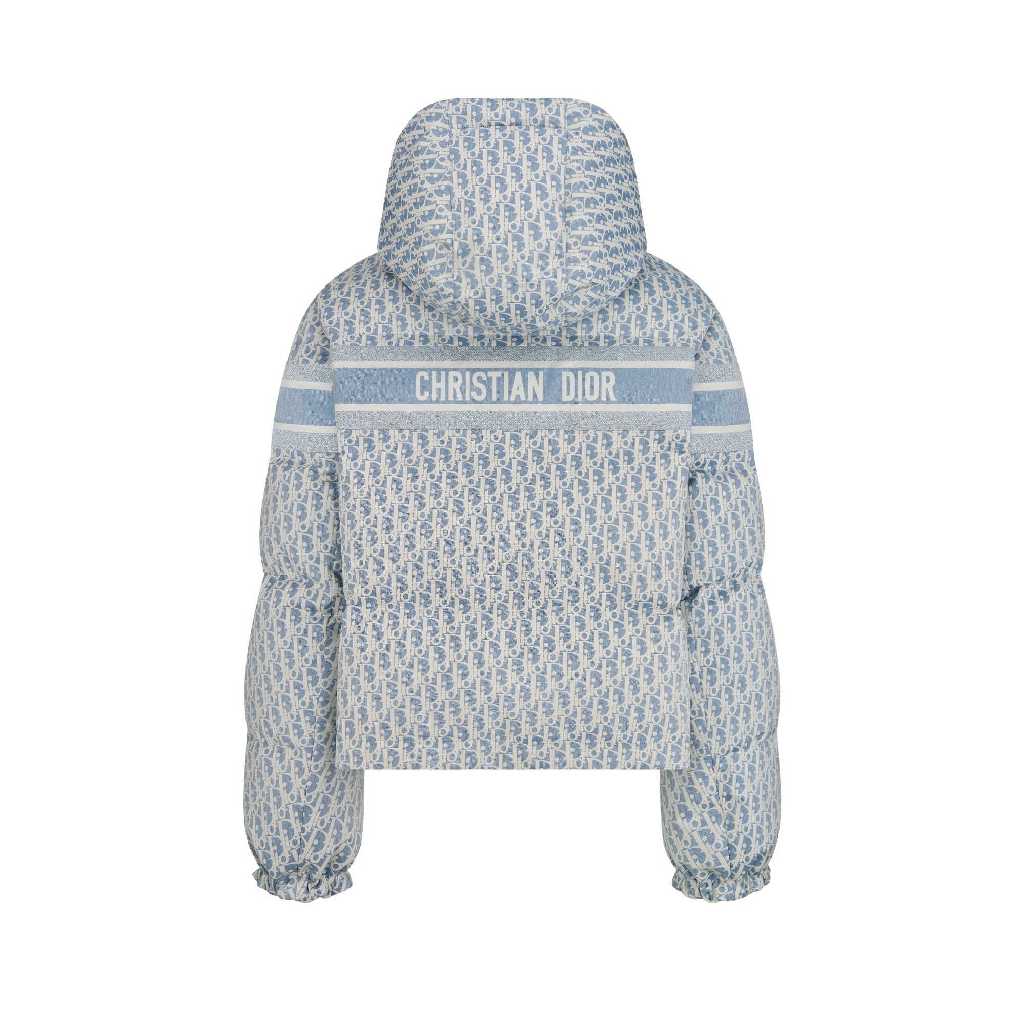 Dior Alps Cropped Puffer Jacket With Hood In Blue