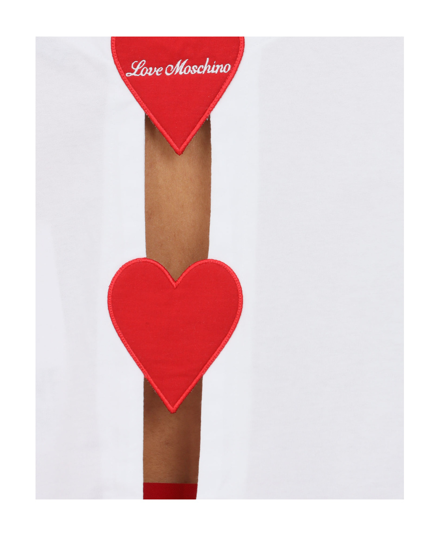 Moschino Heart-shaped Detail T-shirt In White