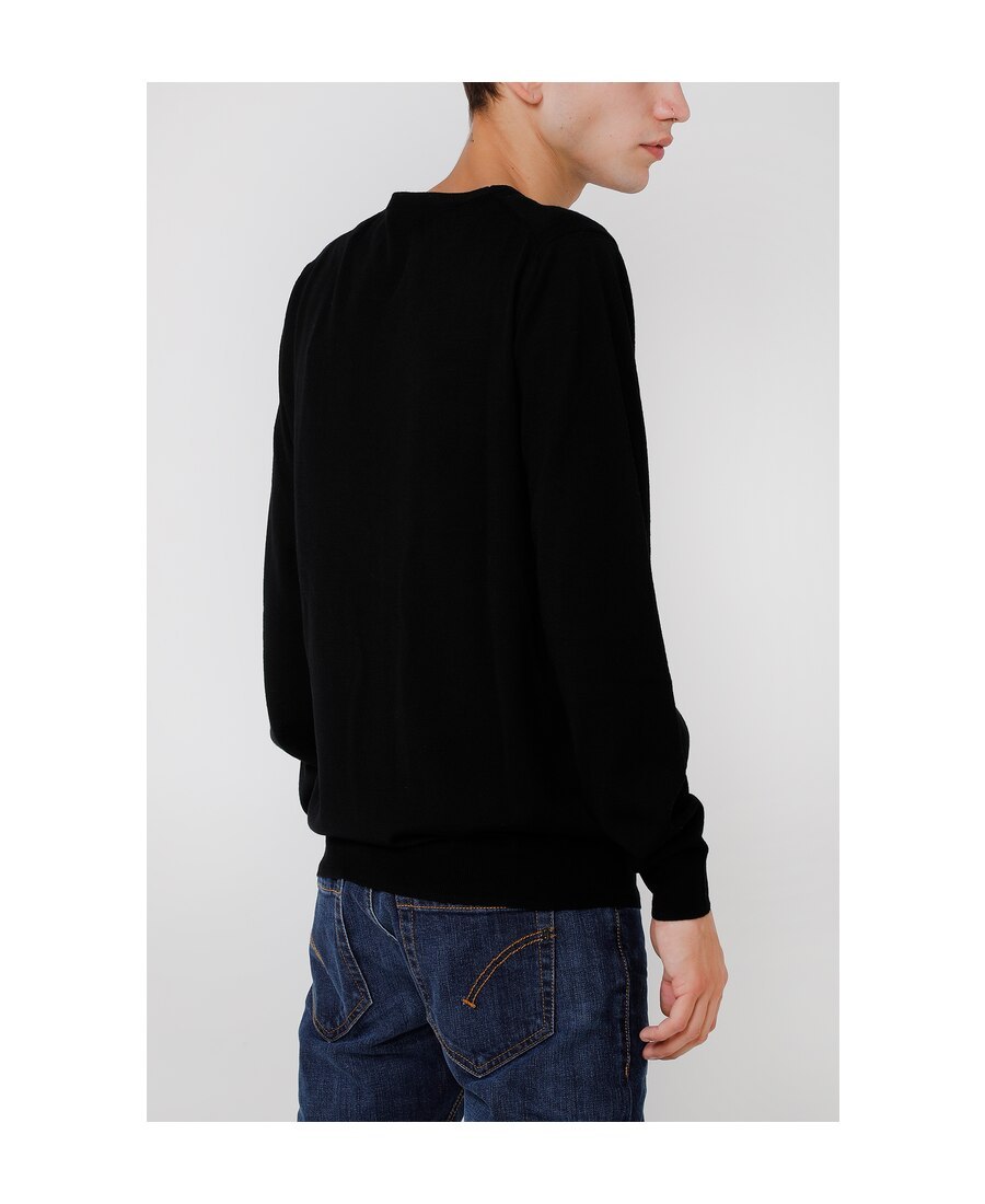Shop Paolo Pecora Crewneck Knit Jumper In Black