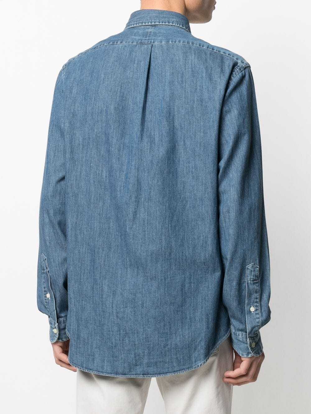 Polo Ralph Lauren Polo Pony-embroidered Cotton Shirt In Blue