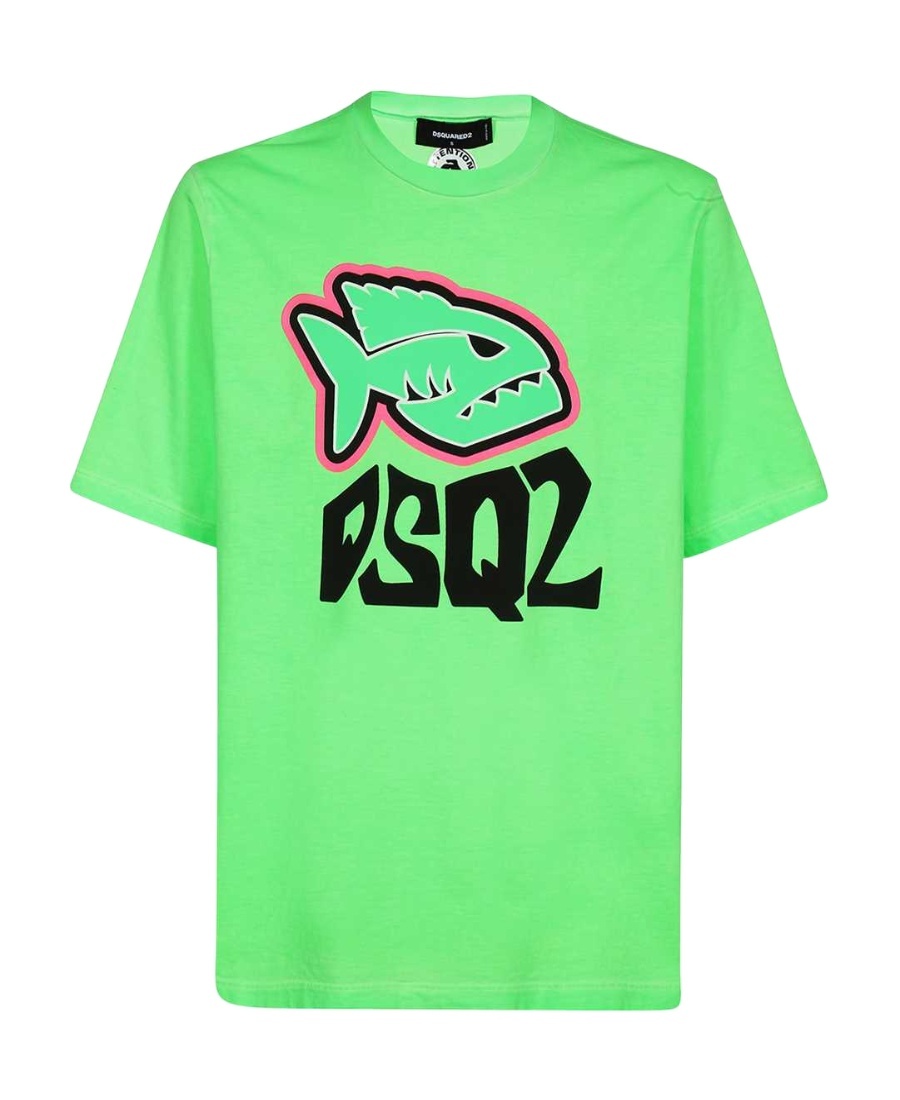 Dsquared2 Round-necked T-shirt In Green