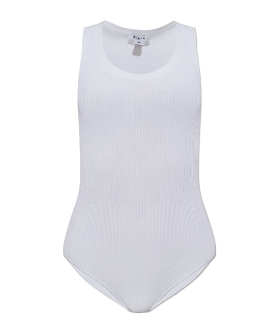 Alaïa Sleeveless Tank Bodysuit In White